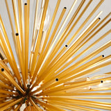 Gold Dandelion Pendant: Modern Metal Chandelier For Living Room