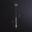 Gold Droplet Crystal Pendant Led Light For Stylish And Modern Living Rooms
