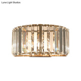 Gold Faceted Crystal 1-Head Wall Sconce For Modern Bedroom Lighting