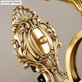 Gold Frost Glass Flare Wall Mounted Light - Classic Corridor Lighting