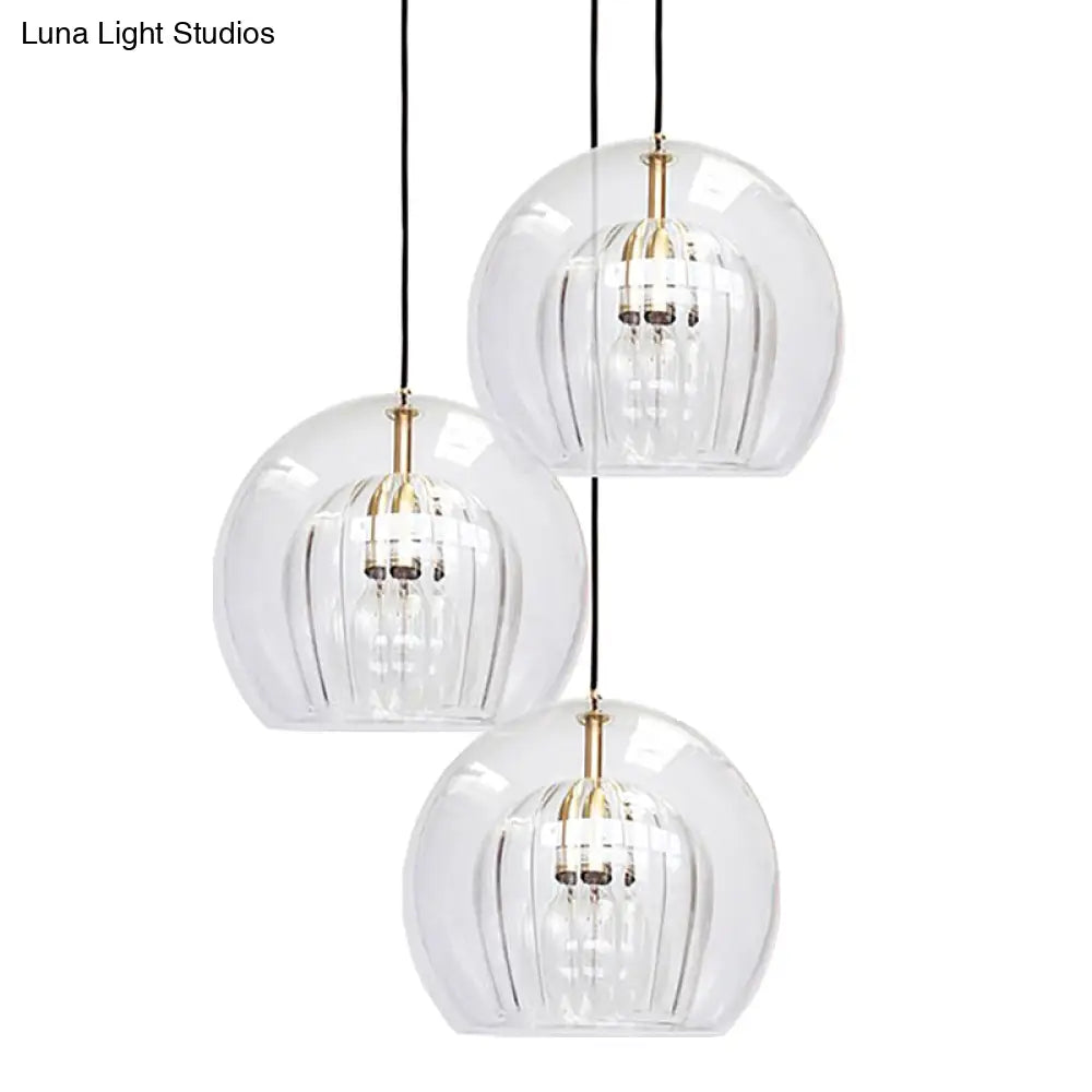 Gold Glass Pendant Light For Contemporary Dining Room Ceiling
