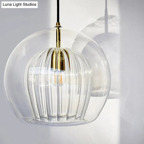 Gold Glass Pendant Light For Contemporary Dining Room Ceiling