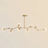 Gold Glass Postmodern Dna Ceiling Light Chandelier For Living Room 8 /