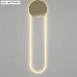 Gold Led Bedroom Wall Mount Light Fixture - Contemporary Oblong Lighting Ideas
