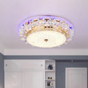 Gold Led Crystal Ceiling Light With Star Design - Simple And Stylish Flush Mount Fixture Clear