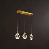 Gold Led Crystal Stone Ceiling Light For Modern Bedroom Suspension 3 / White