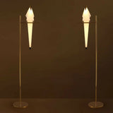 Gold Led Paper Crane Floor Light: Art Deco Acrylic Living Room Standing Lamp