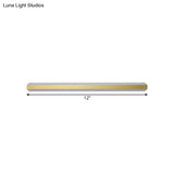 Gold Led Wall Light In Warm/White - Linear Acrylic Mount 12/16/23.5 Wide