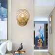 Gold Metal Circle Wall Lamp Sconce: Traditional Bedside Light With 1/2 Bulbs 1 /