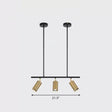 Gold Metal Island Ceiling Light - Postmodern Electroplated Tube Spotlight For Dining Room 3 /
