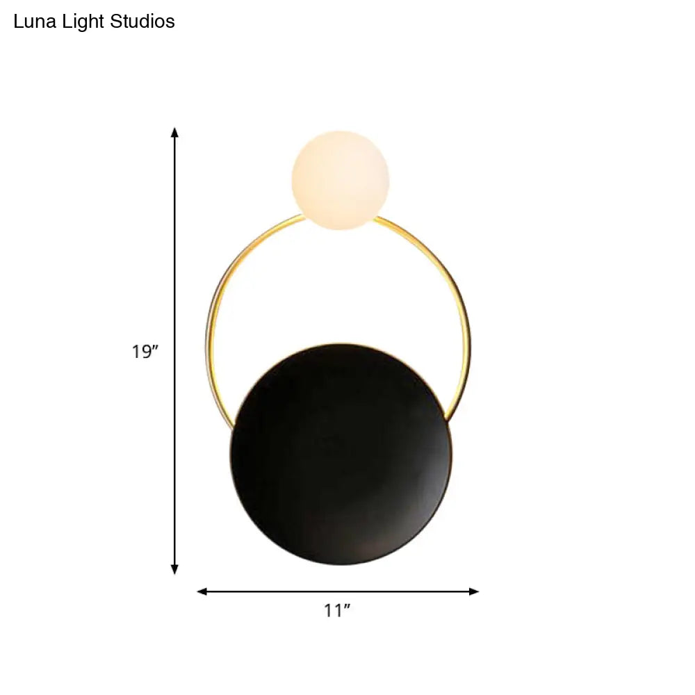 Gold Metal Wall Lamp With Postmodern Design And 1 Light For Living Rooms