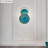 Gold Metal Wall Lamp With Postmodern Design And 1 Light For Living Rooms