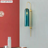 Gold Metal Wall Lamp With Postmodern Design And 1 Light For Living Rooms