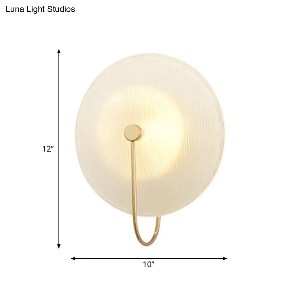 Gold Metal Wall Lamp With Postmodern Design And 1 Light For Living Rooms