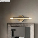 Gold Metal Wall Sconce With Dual-Head And Straight Arm For Luxurious Bedroom Lighting
