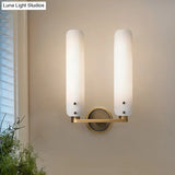 Gold Milk Glass Curved Wall Sconce: Colonial 1/2-Light Bedroom Fixture