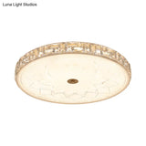 Gold Minimalist Led Ceiling Light With Glass Diffuser For Bedrooms