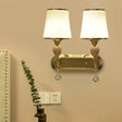Gold Modernist Bell Wall Sconce Lighting With Glass Shade For Living Room