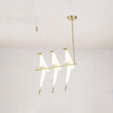 Gold Origami Bird Island Pendant Lamp For Dining Room Decor 3 /