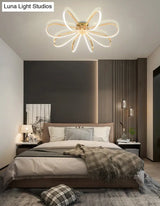 Gold Petal Acrylic Flush Mount Ceiling Light - Modern Led Fixture