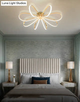 Gold Petal Acrylic Flush Mount Ceiling Light - Modern Led Fixture