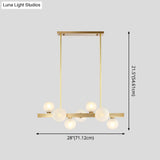 Gold Simplicity Globe Pendant Lamp: Frosted Glass Dining Room Island Lighting