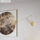 Gold Swing Arm Wall Sconce For Bedroom & Living Room