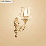 Gold Taper Shaped Glass Chandelier Pendant: Classic Living Room Lighting