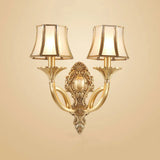 Gold Taper Shaped Glass Chandelier Pendant: Classic Living Room Lighting 2 /