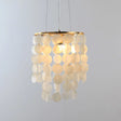Gold Tiered Circle Chandelier - Countryside Shell Suspension Pendant For Living Room / 10.5