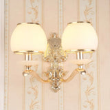 Golden Curved Arm Wall Light With Geometric Glass Shade - Modern Lighting Idea 2 / Gold A