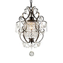 Gourd Crystal Pendant: Nordic Style 1-Head Coffee/Chrome Ceiling Light For Hallway Coffee