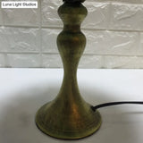 Green Stained Glass Conical Desk Lamp - Tiffany Antique Style | Study Room & Bedside Light 1
