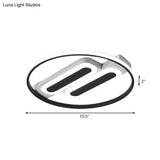 Halo Bedroom Ceiling Led Flush - Mount Light Fixture - 16’ And 19.5’ Dia Double Rectangle