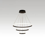 Halo Hanging Acrylic Led Chandelier Pendant Light - Minimalist & Elegant For Restaurants Black /