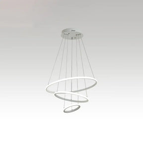 Halo Hanging Acrylic Led Chandelier Pendant Light - Minimalist & Elegant For Restaurants White /