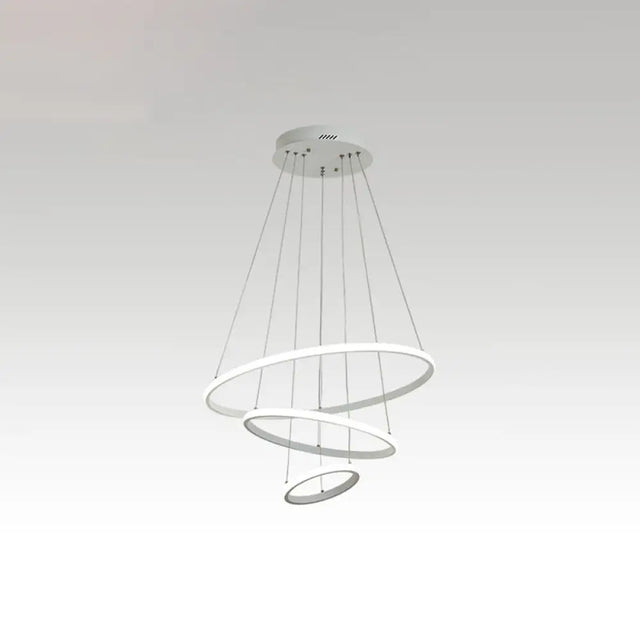 Halo Hanging Acrylic Led Chandelier Pendant Light - Minimalist & Elegant For Restaurants White /