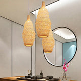Hand-Woven Bamboo Pendant Light - Chinese Suspended Flaxen Fixture