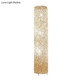 Handcrafted Asian Style Rattan Tea Room Floor Lamp With 3 Shade Heads