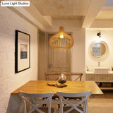 Handcrafted Rustic Wood Suspension Pendant Light - Simplicity Meets Style
