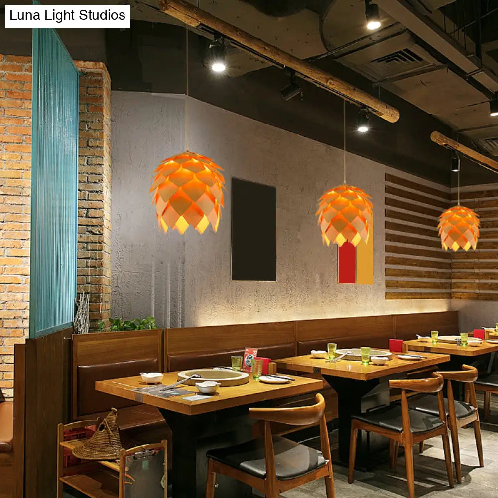 Handcrafted Rustic Wood Suspension Pendant Light - Simplicity Meets Style