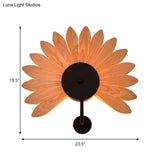 Handmade Wood Veneer Wall Sconce With Modern Stylish Design And 1 Light - Perfect For Restaurants