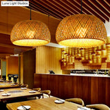Handwoven Rattan Suspension Light: Simplicity Wood Pendant Fixture