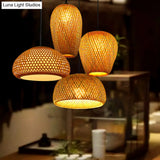 Handwoven Rattan Suspension Light: Simplicity Wood Pendant Fixture