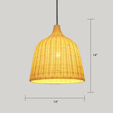 Handwoven Rattan Suspension Light: Simplicity Wood Pendant Fixture / B