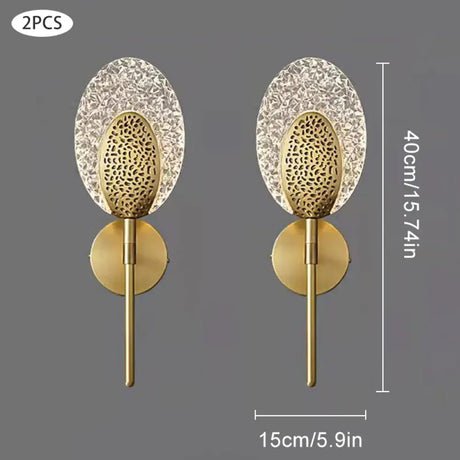 Havva - Led Wall Lamp Indoor Lighting For Home Bedroom Bedside Living Room Lights 2 Pcs / Natural