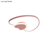 Heart-Shaped Nordic-Style Metal Flush Mount Ceiling Light For Baby Room And Kitchen