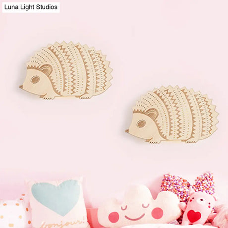 Hedgehog Led Wall Sconce For Kids Bedside - Left/Right Facing Flush Mount
