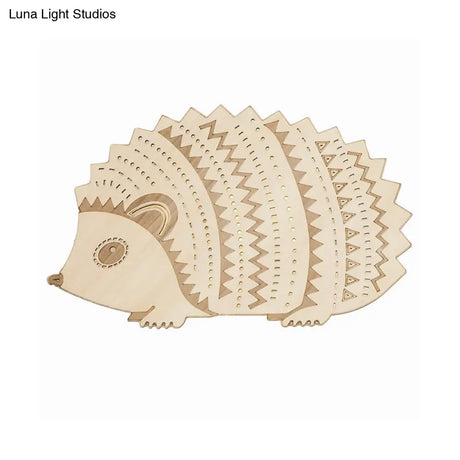 Hedgehog Led Wall Sconce For Kids Bedside - Left/Right Facing Flush Mount