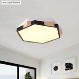 Hexagon Led Flush Ceiling Light - Acrylic Macaron Style Eye - Caring Lamp